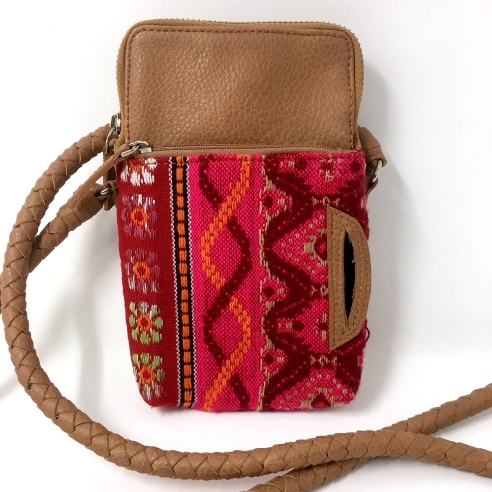 Brown Red Orange Vegan Leather Dog Poop Bag Purse